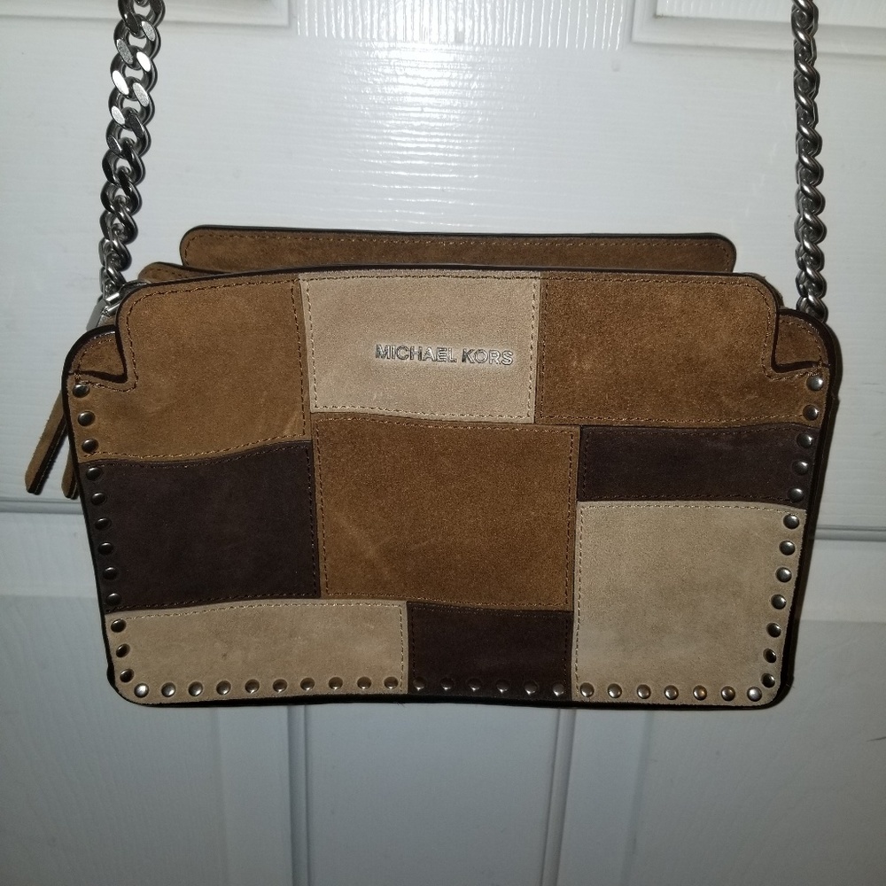 Beautiful Suede Studded Michael Kors Crossbody